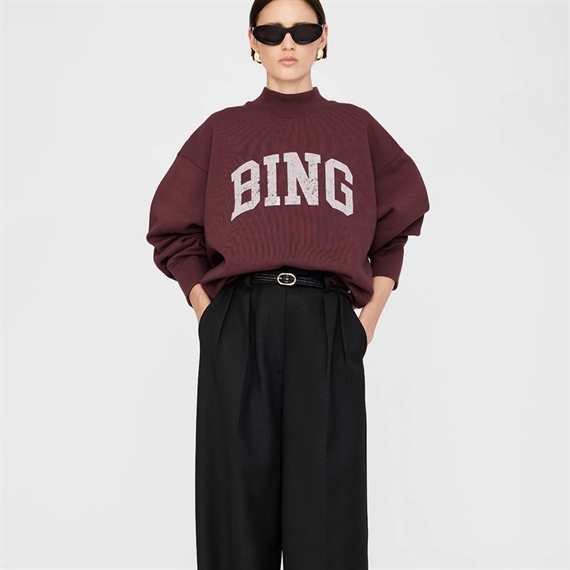 Anine Bing Bradie Sweatshirt, Deep Burgundy